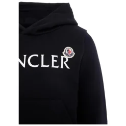 Schwarzer Hoodie mit Logodruck