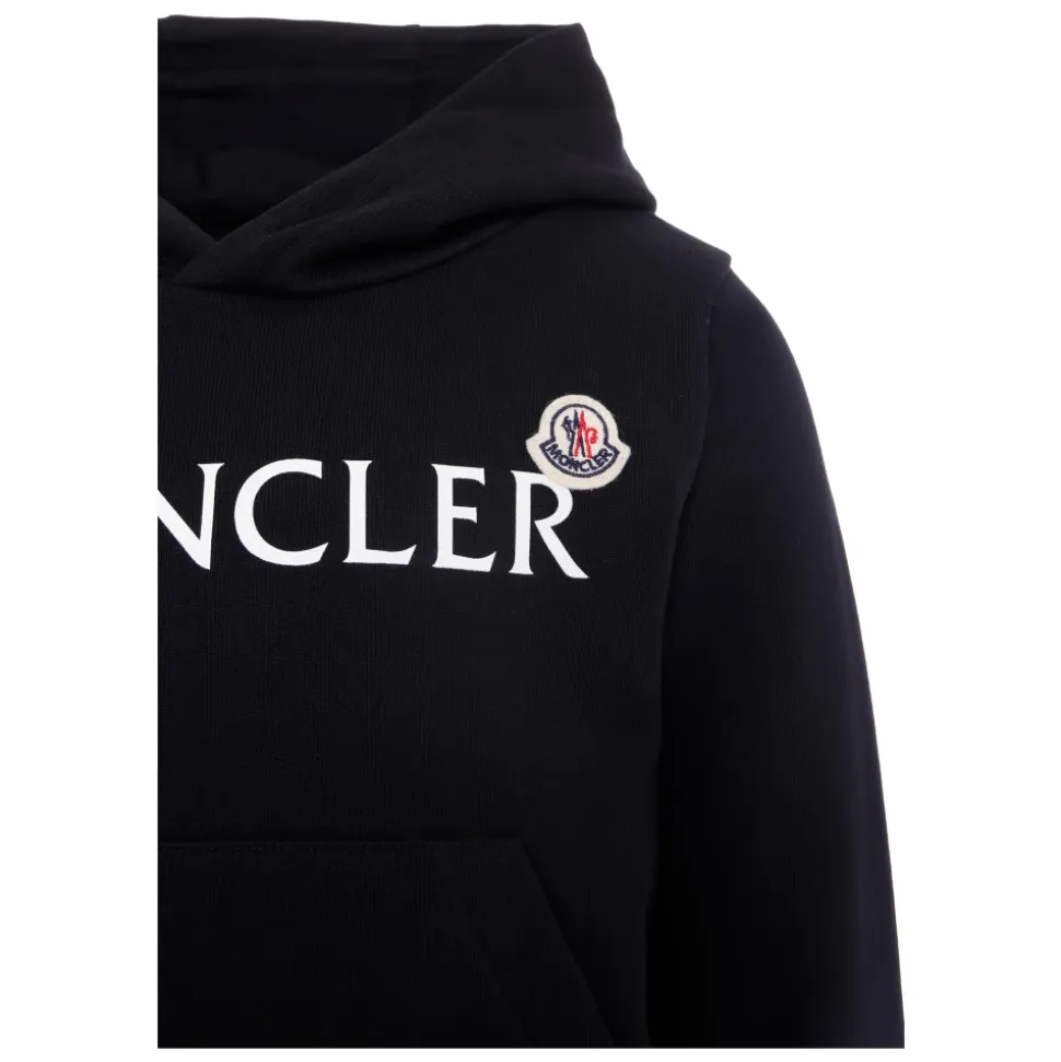 Schwarzer Hoodie mit Logodruck