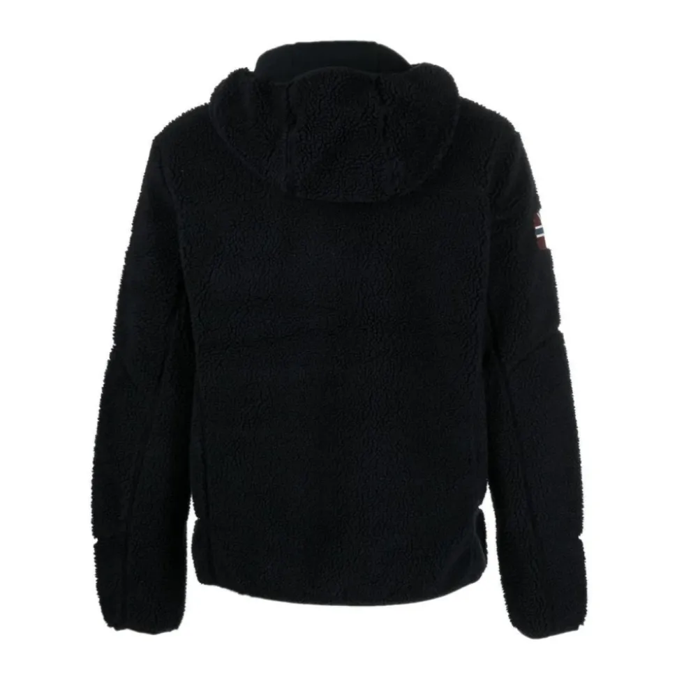 Schwarzer Hoodie mit Reißverschluss und Logo