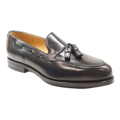 Schwarzer Kalbsleder Quastenloafer