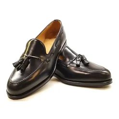 Schwarzer Kalbsleder Quastenloafer
