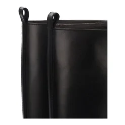 Schwarzer Leder Reitstiefel