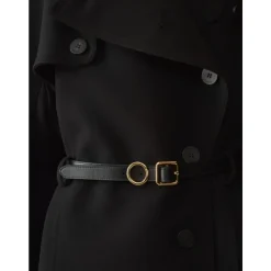 Schwarzer Ledergürtel Damen Accessoires