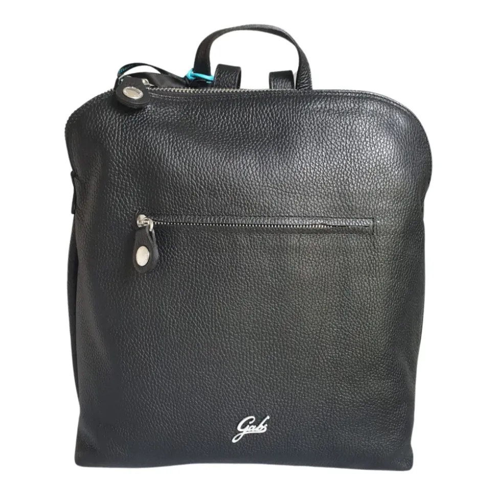Schwarzer Leder-Rucksack Brigitte