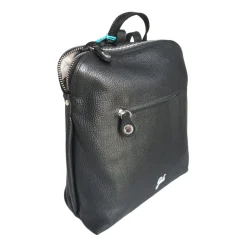 Schwarzer Leder-Rucksack Brigitte