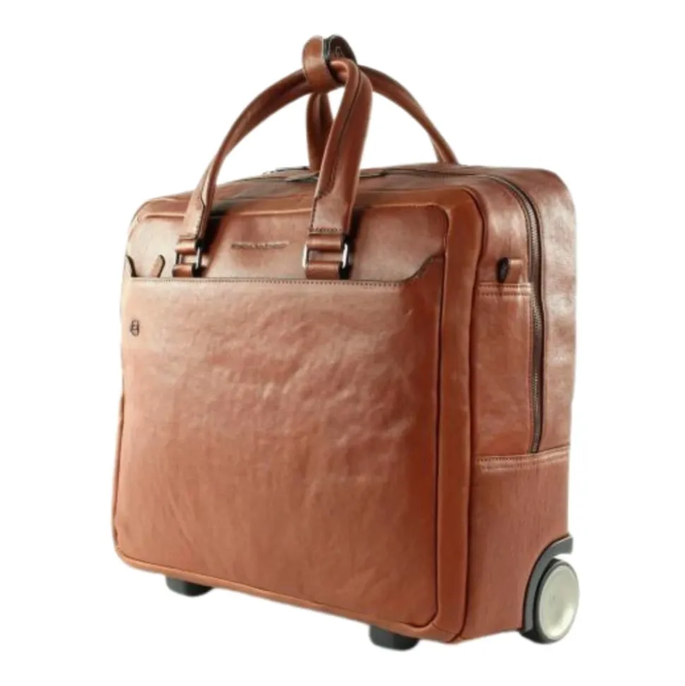 Schwarzer, rollbarer Aktenkoffer Black Square
