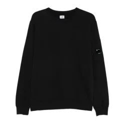 Schwarzer Rundhalsausschnitt Pullover Baumwolle