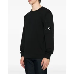 Schwarzer Rundhalsausschnitt Pullover Baumwolle