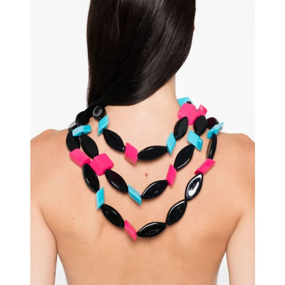 Schwarzer Seide & Nylon Exklusiver Schmuck