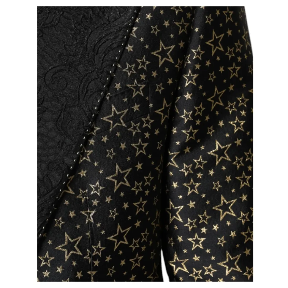 Schwarzer Slim Fit Anzug mit Sternenmuster
