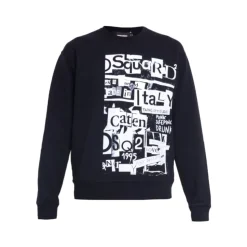 Schwarzer Sweatshirt mit bedrucktem Logo
