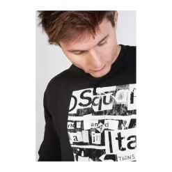 Schwarzer Sweatshirt mit bedrucktem Logo