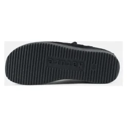Schwarzer Wildlederstiefel
