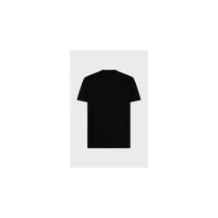 Schwarzes Baumwoll-T-Shirt