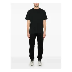 Schwarzes Besticktes Logo T-Shirt