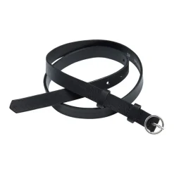 Schwarzes Lederband mit Metallschnalle
