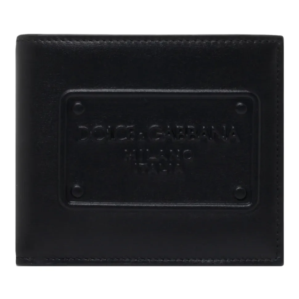 Schwarzes Logo Patch Portemonnaie
