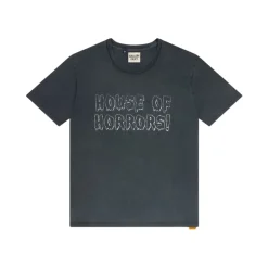 Schwarzes Logo Print Crew Neck T-shirt