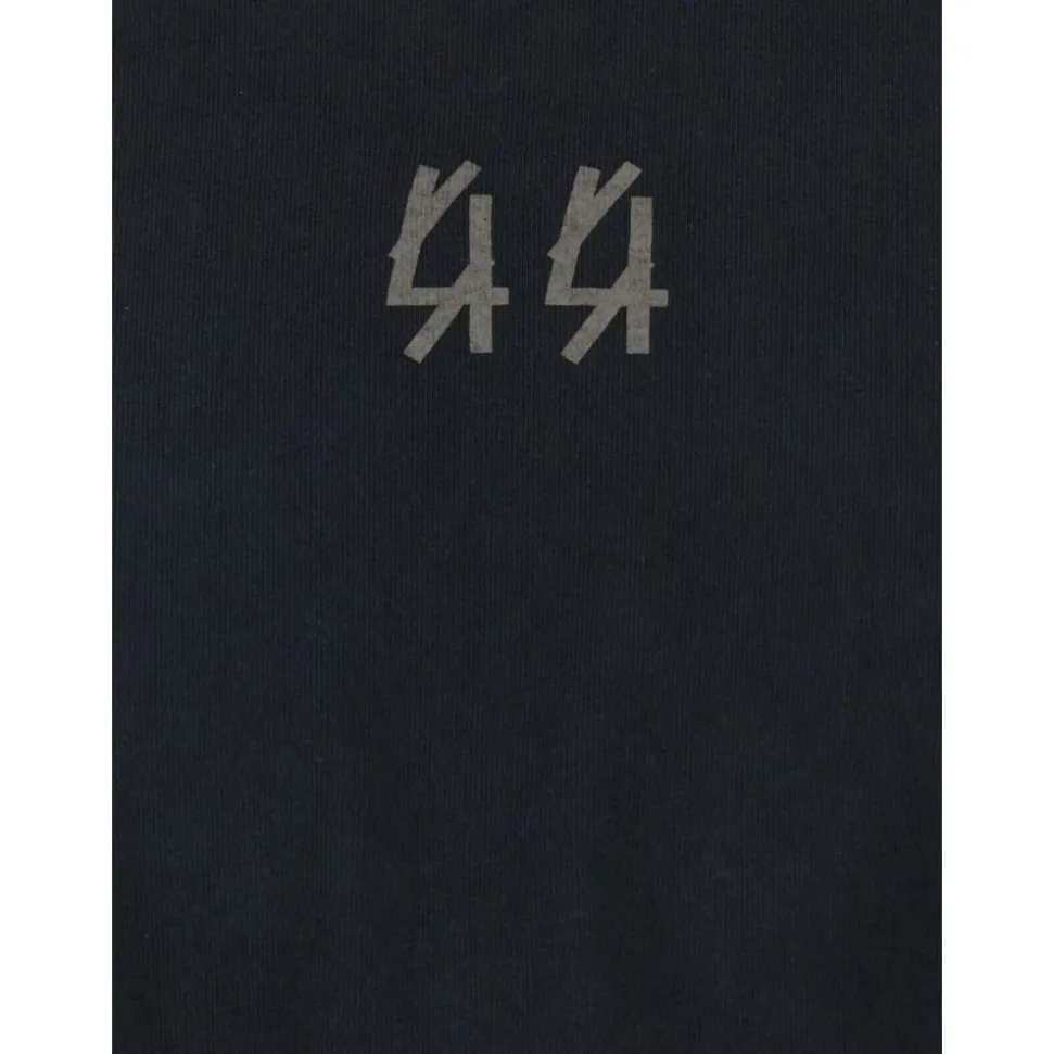 Schwarzes Logo-Print Crew Neck T-shirt