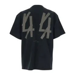 Schwarzes Logo-Print Crew Neck T-shirt