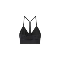 Schwarzes Nylon Fitness Top mit Tüll