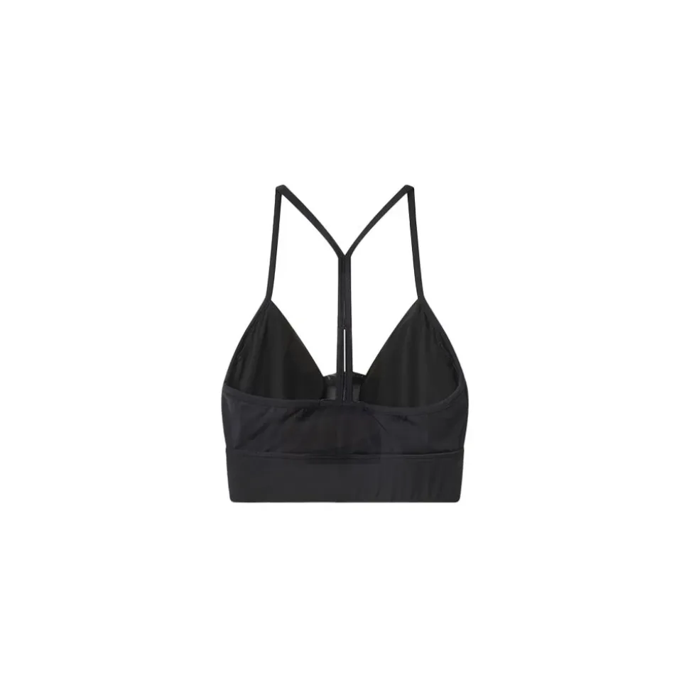 Schwarzes Nylon Fitness Top mit Tüll