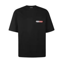 Schwarzes Oversized T-Shirt mit Logo-Print