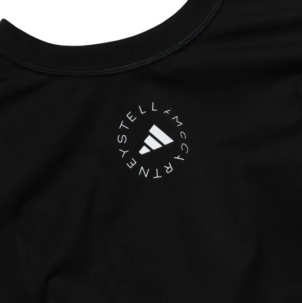 Schwarzes Yoga Cropped LS Top