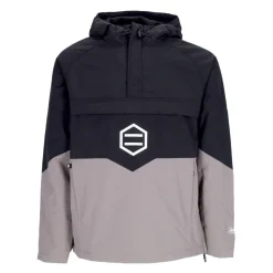 Schwarz/Weißer Anorak mit Fleecefutter