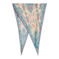 Seidenschal mit floralem und blattreichem Paisley-Motiv