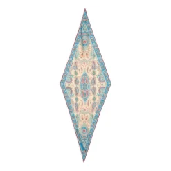 Seidenschal mit floralem und blattreichem Paisley-Motiv