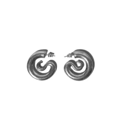 Serpent Hoops Silber Ohrringe Italien