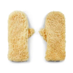 Shearling Leder Logo Handschuhe