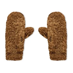 Shearling Leder Logo Handschuhe