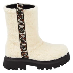 Shearling-Stiefel mit Color-Block-Design