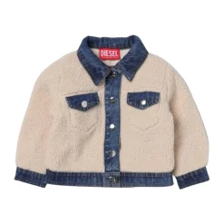 Sherpa Fleece Denim Jacke
