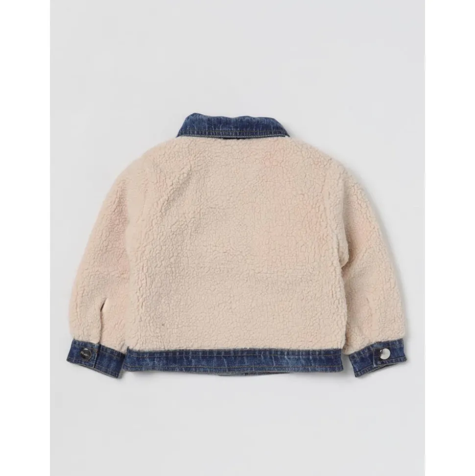 Sherpa Fleece Denim Jacke