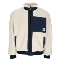 Sherpa Jacke mit Stehkragen und Reißverschluss
