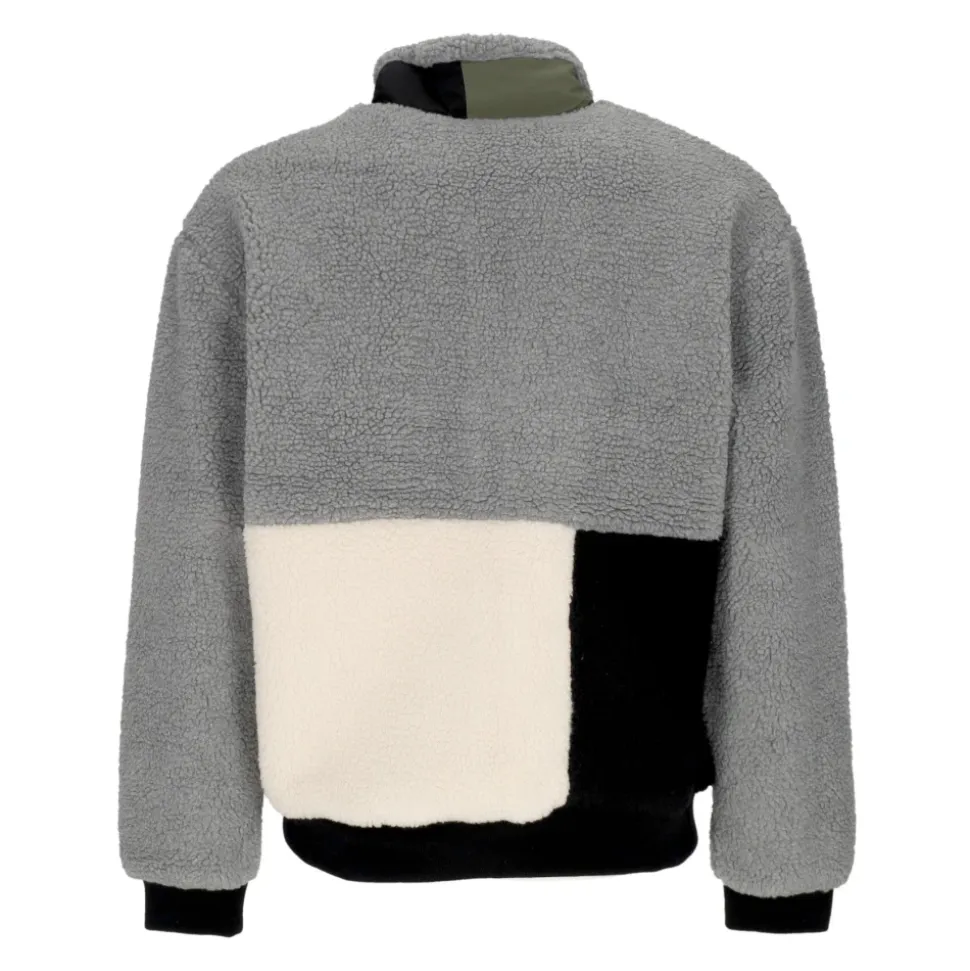 Sherpa Jacke Multicolor Hoher Kragen Reißverschluss