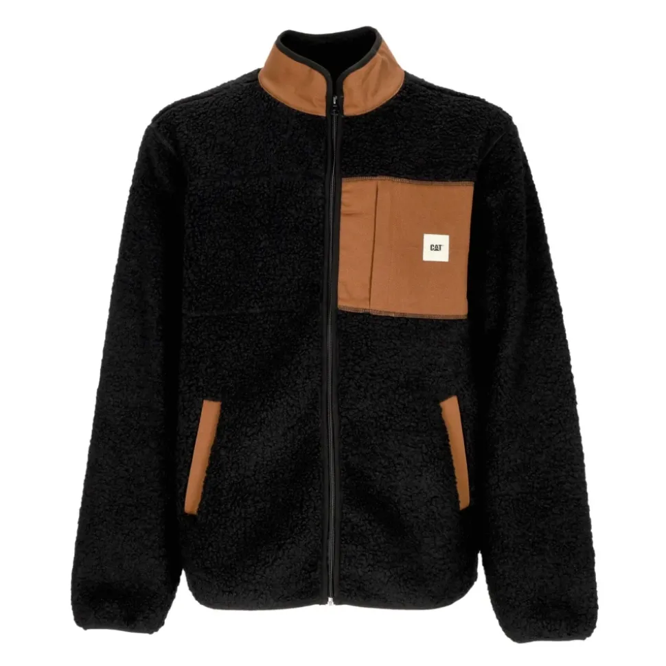 Sherpa Zip Jacke Schwarz