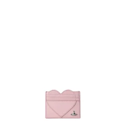 Shiny Patent Heart Card Holder