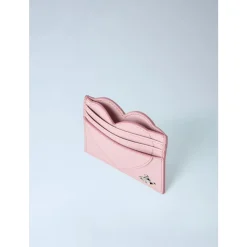 Shiny Patent Heart Card Holder