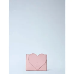 Shiny Patent Heart Card Holder