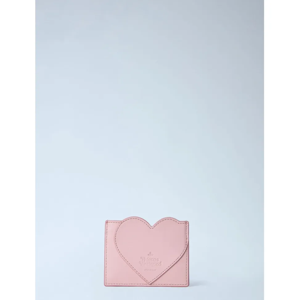 Shiny Patent Heart Card Holder