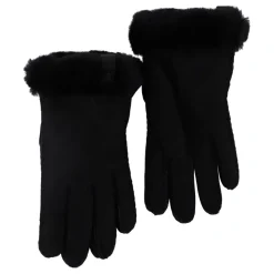 Shorty-Handschuh mit Lederbesatz
