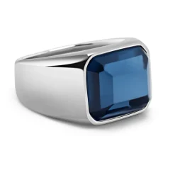Siegelschildring mit Smaragd-Zirkonia
