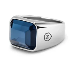 Siegelschildring mit Smaragd-Zirkonia