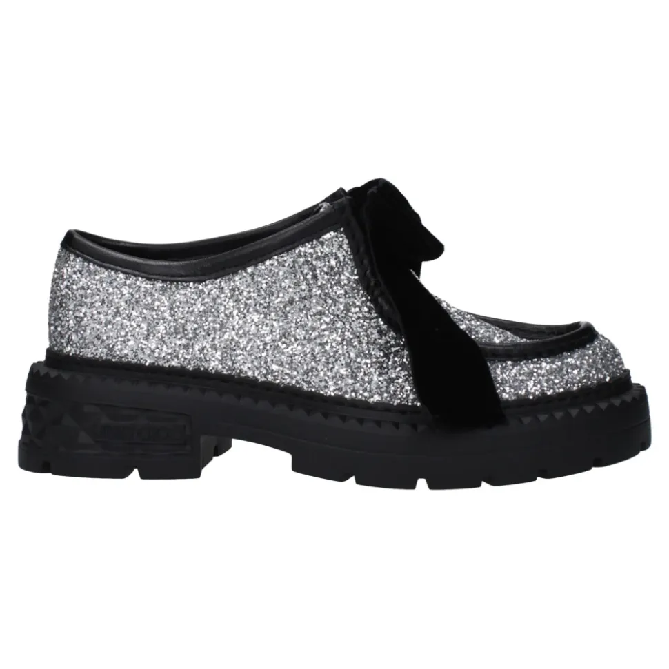 Silber Glitter Slip-On Loafers