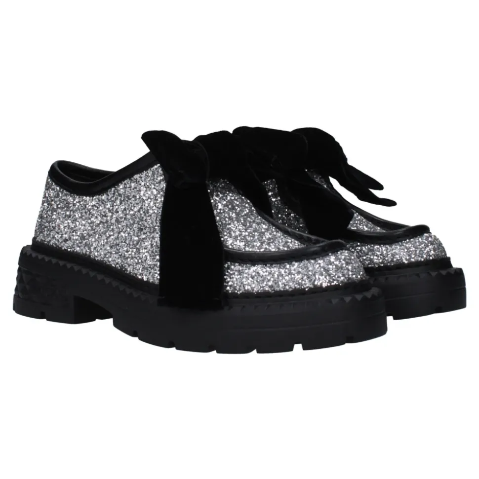 Silber Glitter Slip-On Loafers