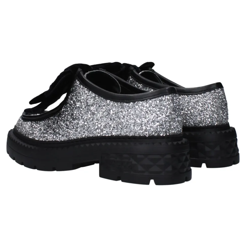 Silber Glitter Slip-On Loafers